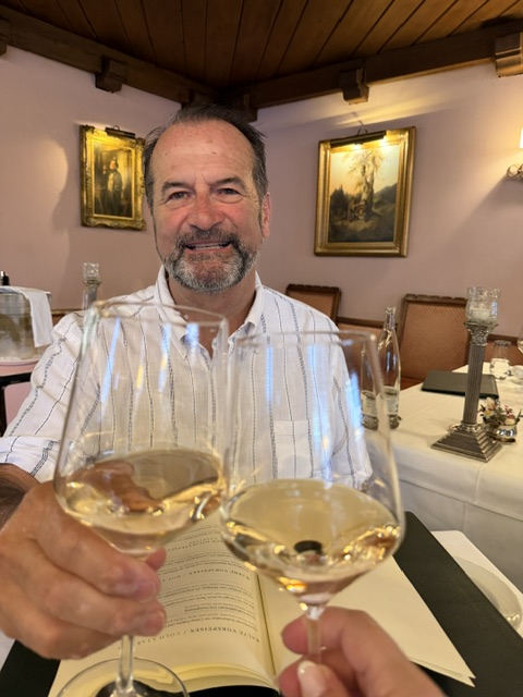Cheers with white wine